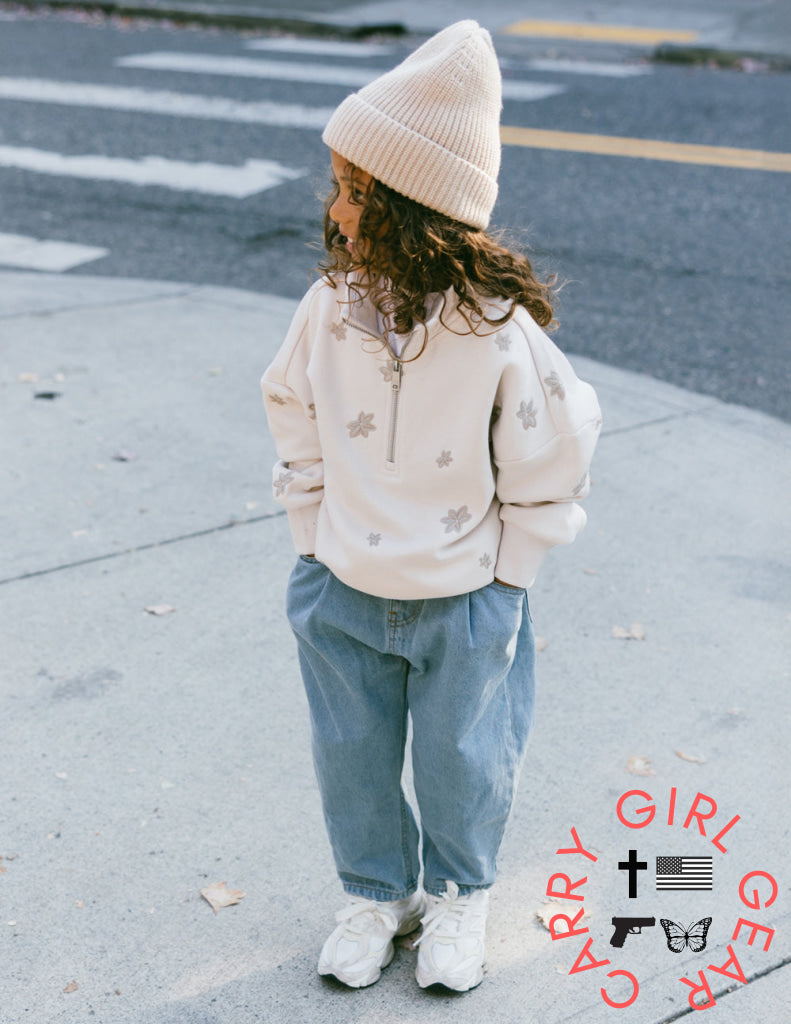 Floral Kids Half-Zip 2T Kids Jacket