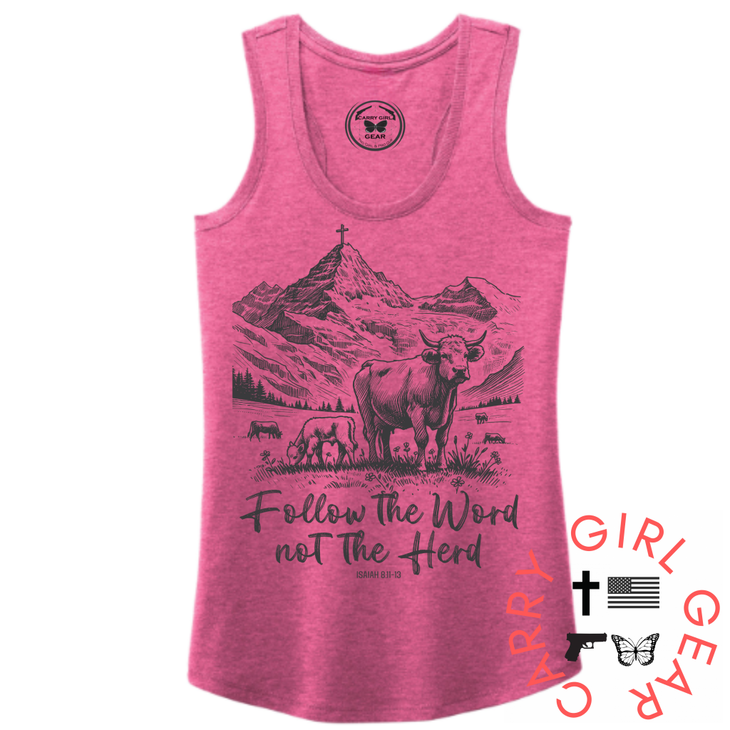 Follow The Word Tank Top Xs / Fuchsia Tank Top