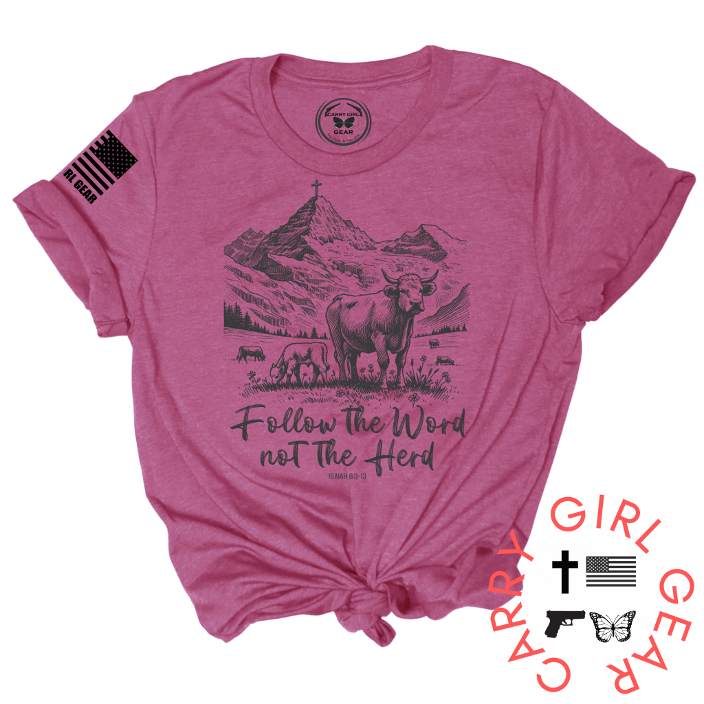 Follow The Word Tee Xs / Magenta Unisex Cut Cgg Perfect