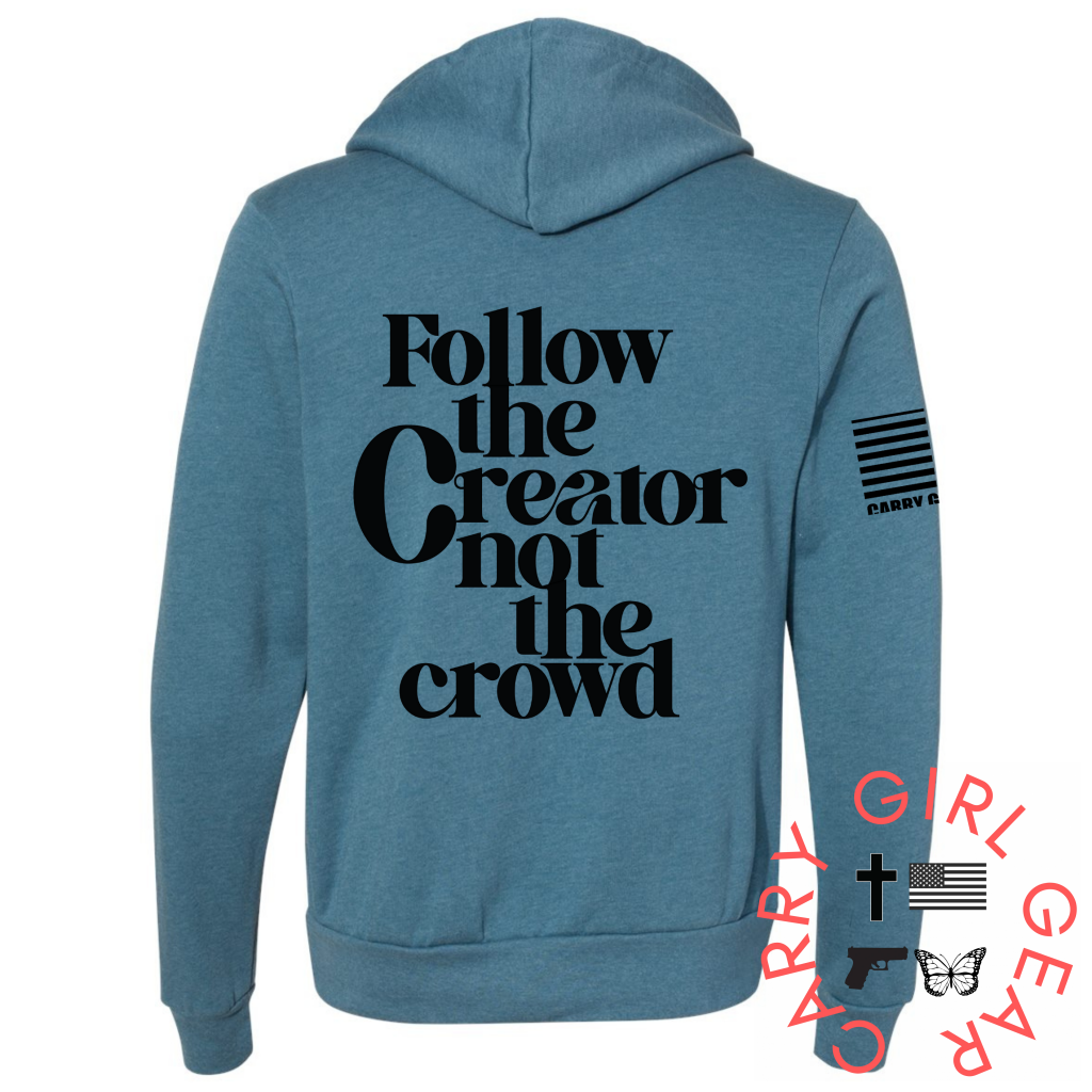 Follow Zippered Hoodie Deep Teal / Xs