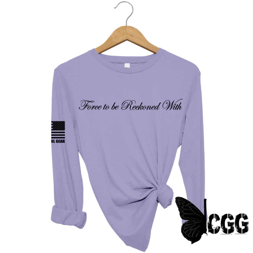 Force To Be Reckoned With Long Sleeve Lavender / Xs
