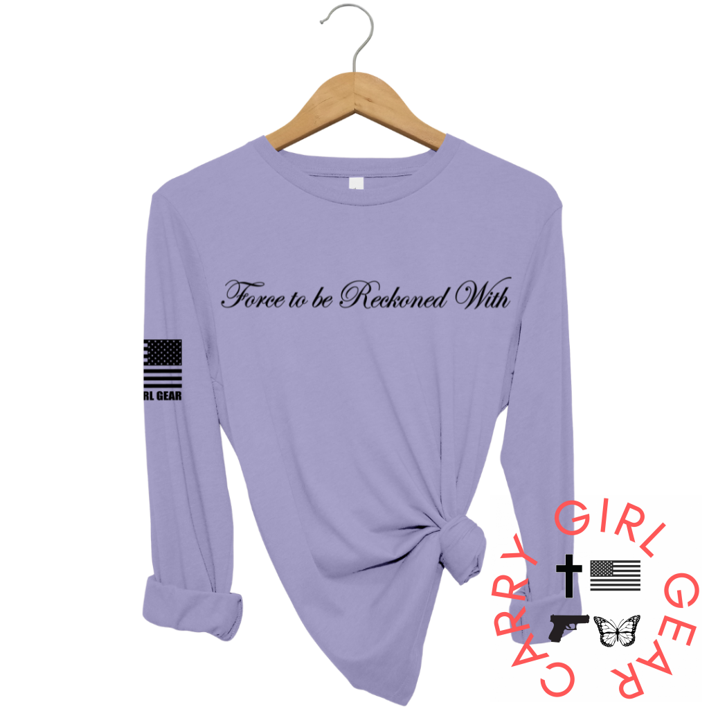 Force To Be Reckoned With Long Sleeve Lavender / Xs