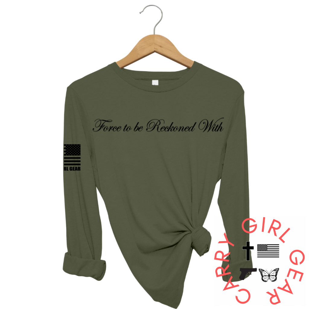 Force To Be Reckoned With Long Sleeve Olive / Xs