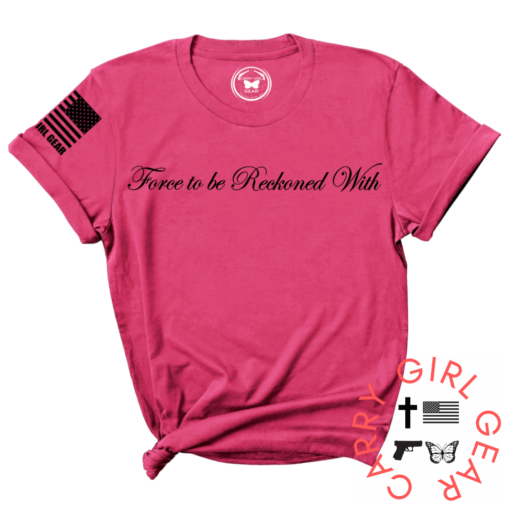 Force To Be Reckoned With Tee Xs / Fuchsia Unisex Cut Cgg Perfect Tee