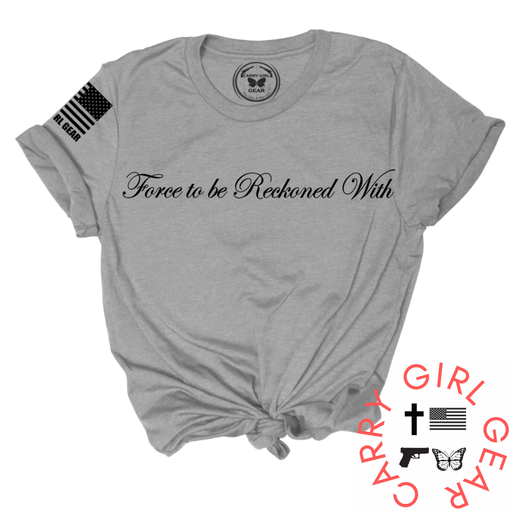 Force To Be Reckoned With Tee Xs / Steel Unisex Cut Cgg Perfect Tee
