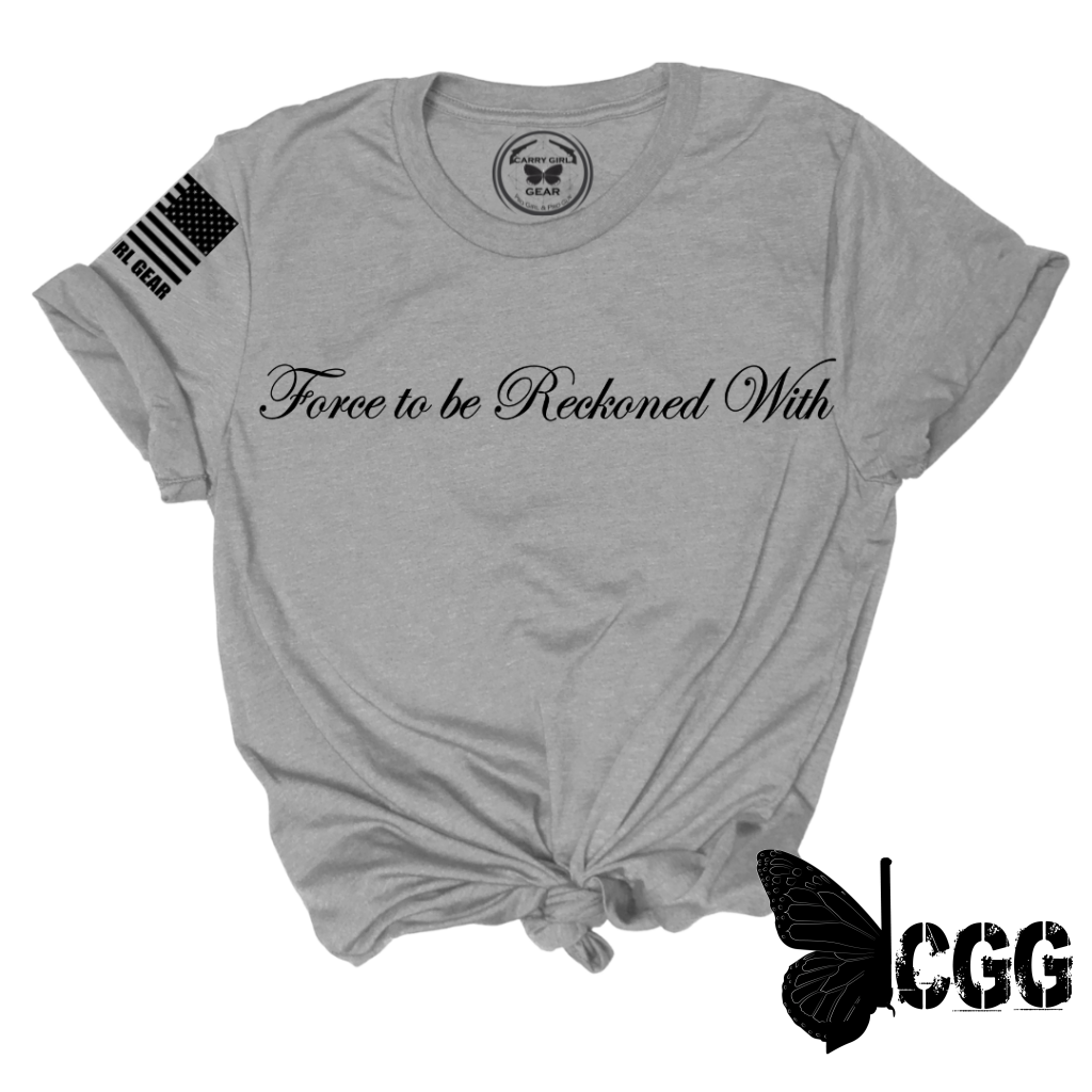 Force To Be Reckoned With Tee Xs / Steel Unisex Cut Cgg Perfect Tee