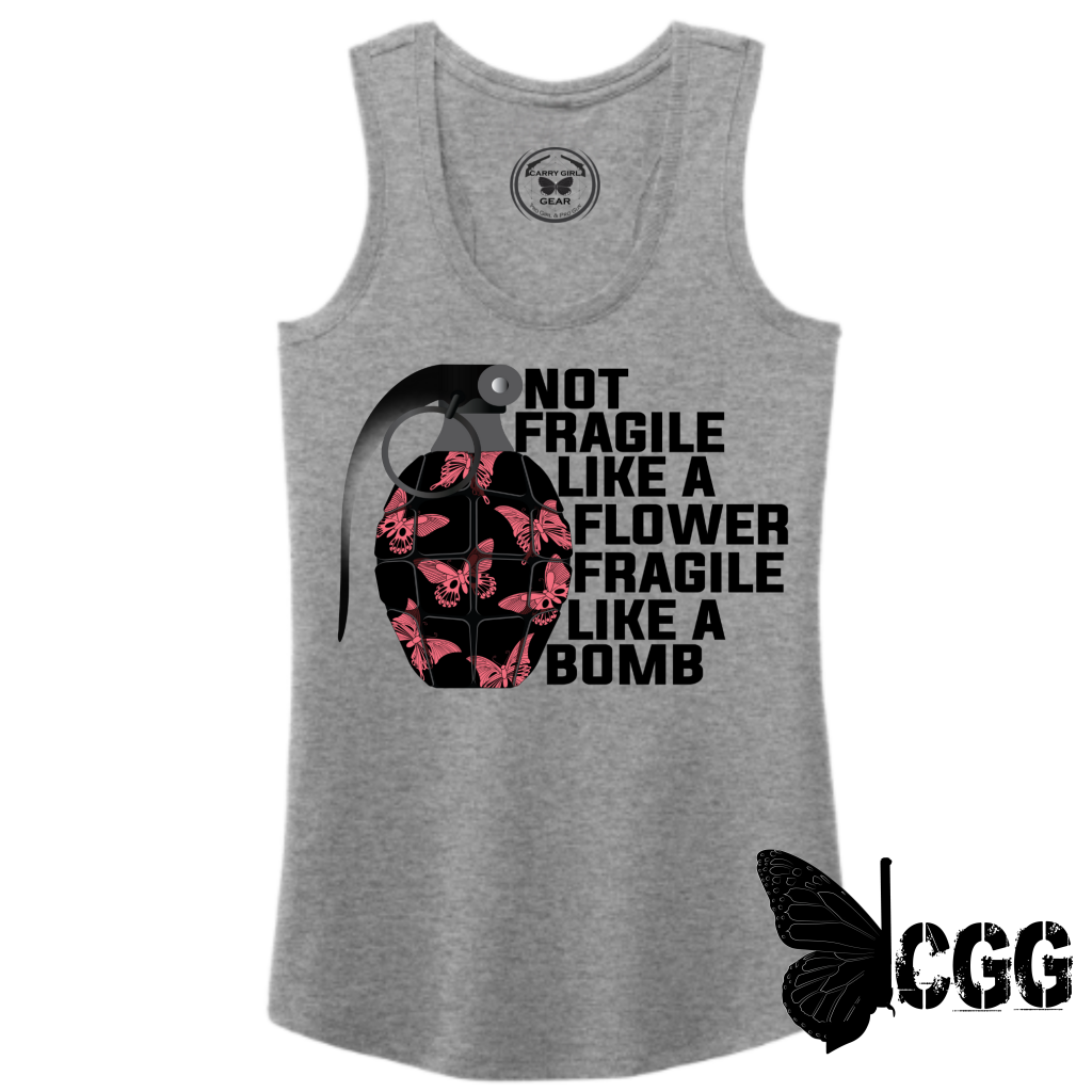 Fragile Tank Top Xs / Gray Tank Top