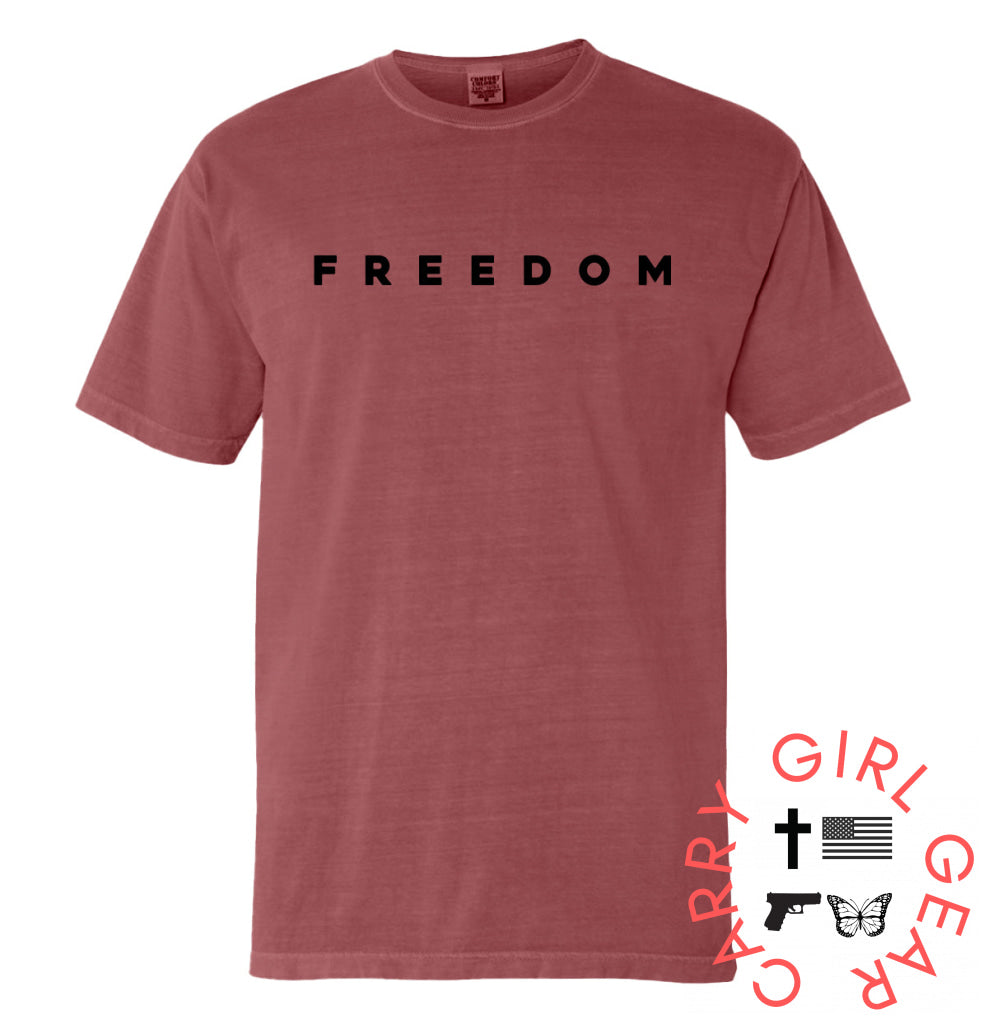 FREEDOM Comfort Colors Tee / Crimson / S NC - Apparel