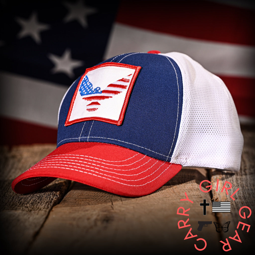 Freedom Eagle Red White & Blue Trucker Hat Hats