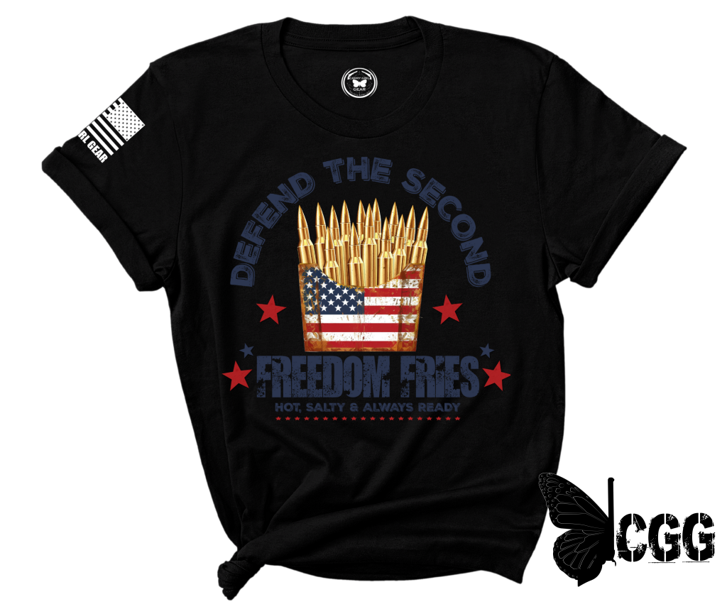 Freedom Fries Tee Xs / Black Unisex Cut Cgg Perfect Tee