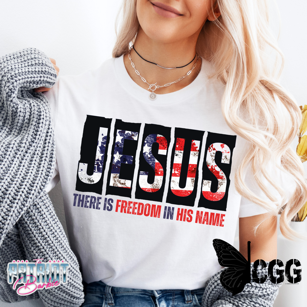 Freedom In His Name Tee Xs / White Unisex Cut Cgg Perfect