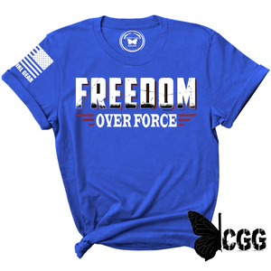 Freedom Over Force Tee Xs / Royal Blue Unisex Cut Cgg Perfect Tee