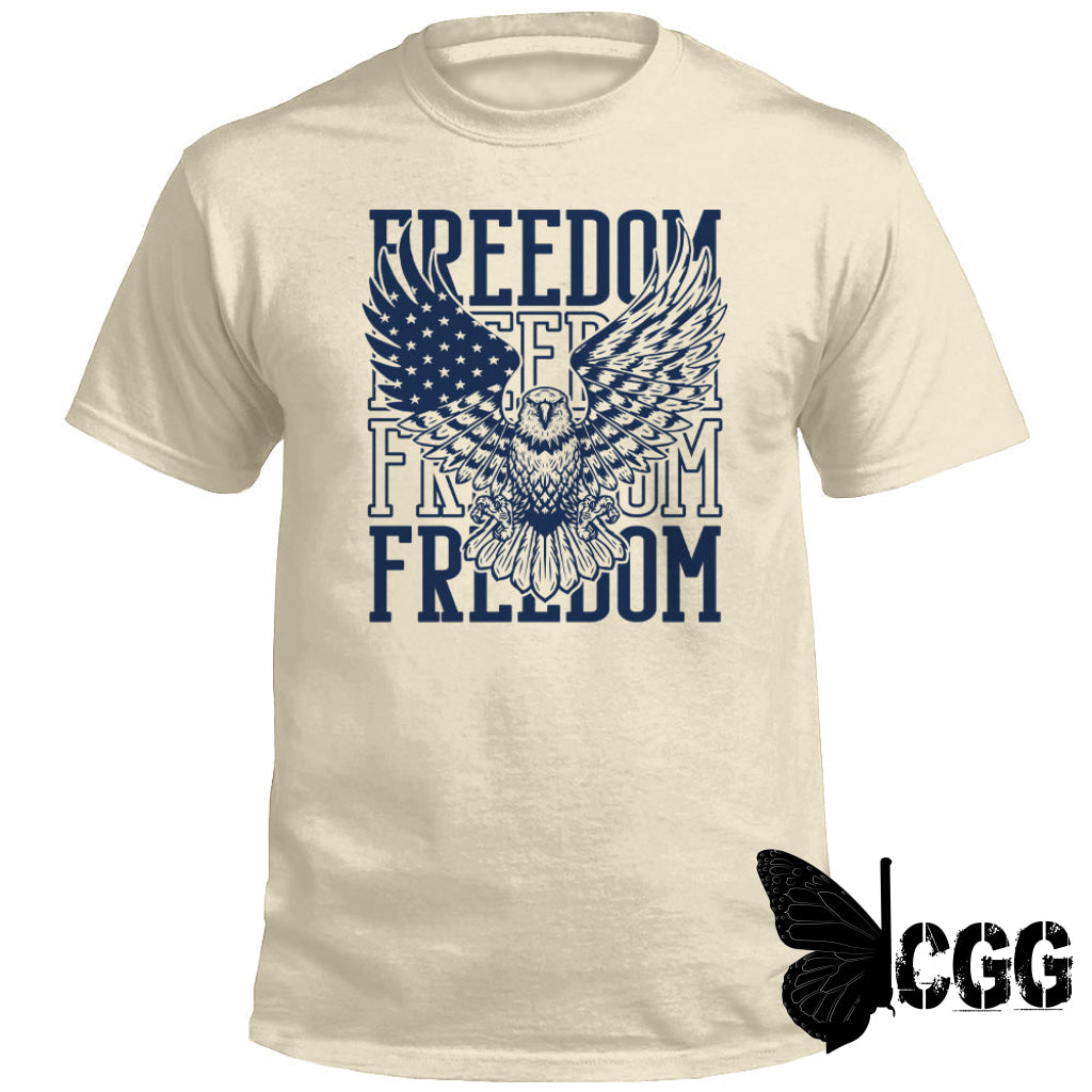 Freedom Repeated Eagle (Front) Natural / S Tee Nc - Apparel