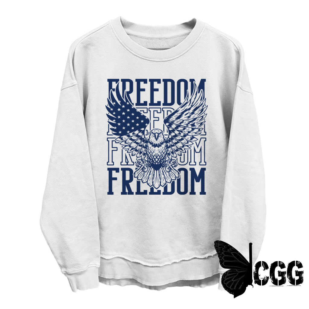 Freedom Repeated Eagle (Front) White / S Coastal Terry Poncho Nc - Apparel