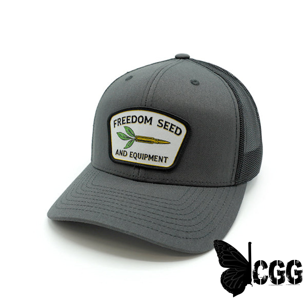 Freedom Seed And Equipment Woven Patch Hat Charcoal And Black / Curved Bill Snapback Nc - Hats