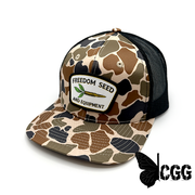 Freedom Seed And Equipment Woven Patch Hat Duck Camo And Black / Curved Bill Snapback Nc - Hats