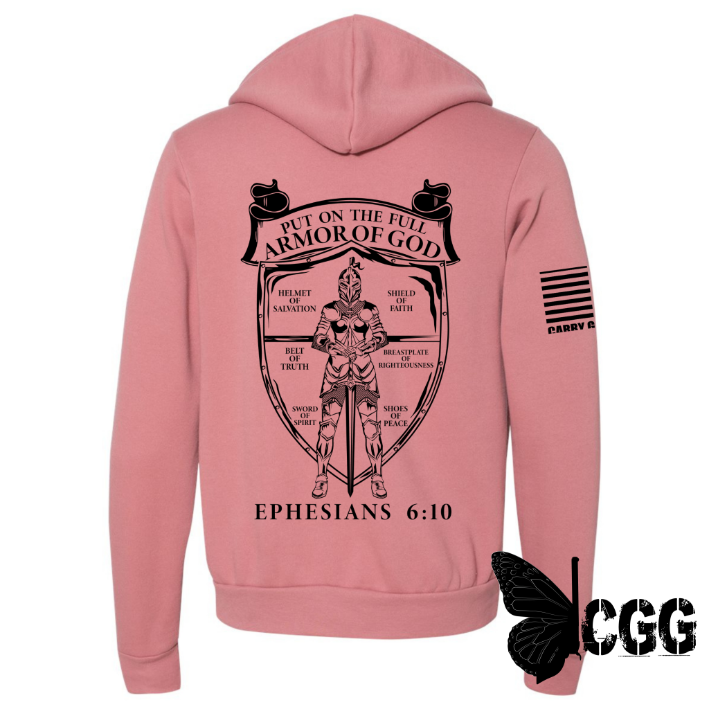 Full Armor Zippered Hoodie Mauve / Xs