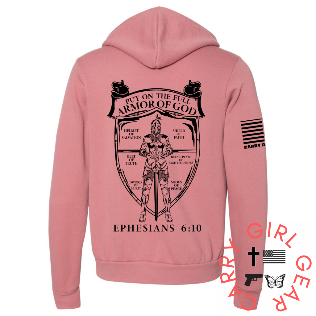 Full Armor Zippered Hoodie Mauve / Xs