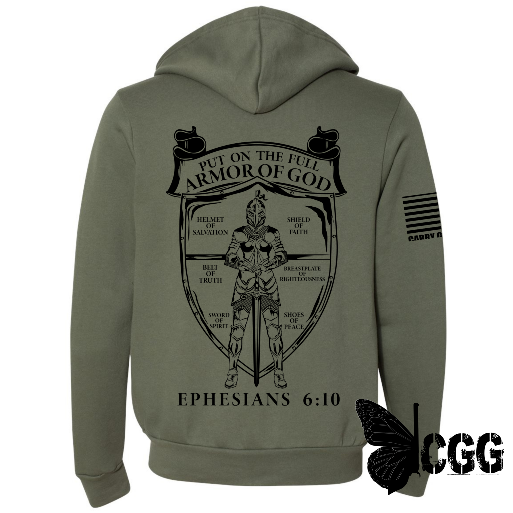 Full Armor Zippered Hoodie Military Green / Xs