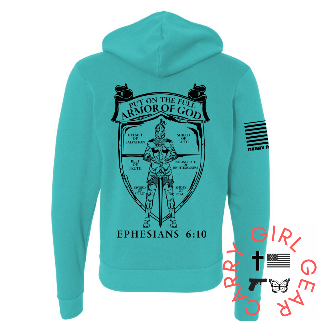 Full Armor Zippered Hoodie Teal / Xs