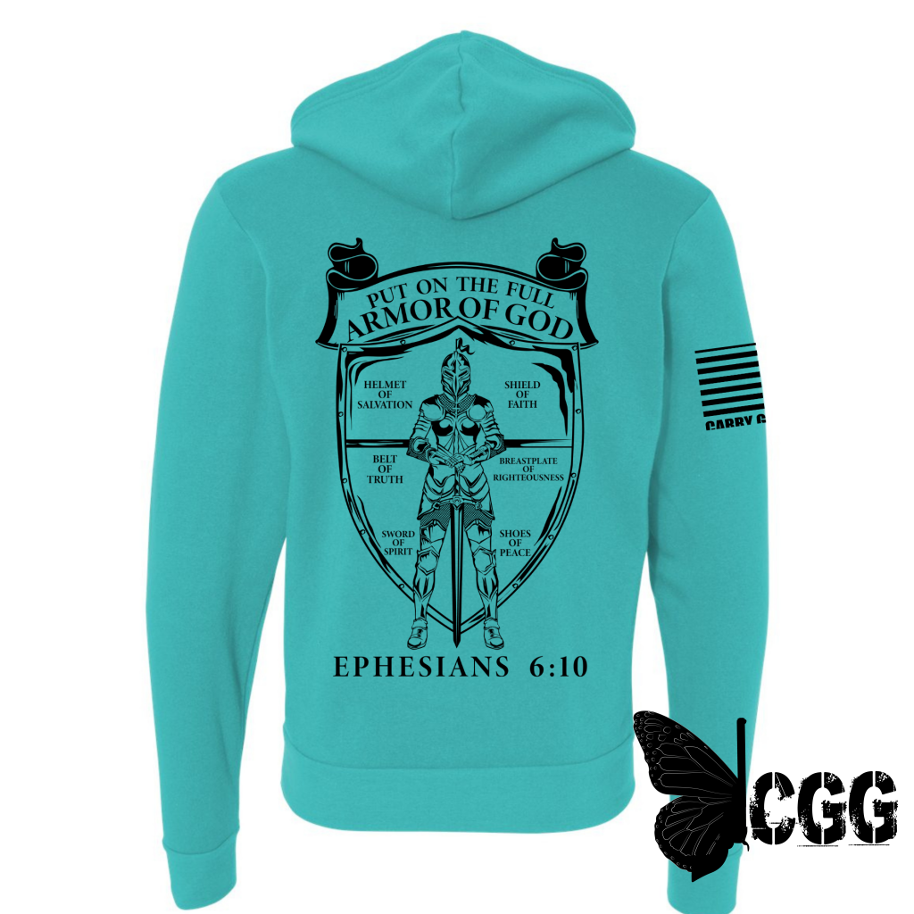 Full Armor Zippered Hoodie Teal / Xs