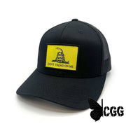 Gadsden Flag Woven Patch Hat Black / Curved Bill Snapback Nc - Hats