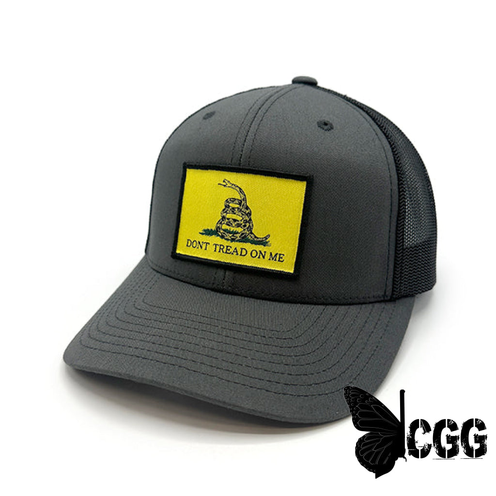 Gadsden Flag Woven Patch Hat Black / Curved Bill Snapback Nc - Hats