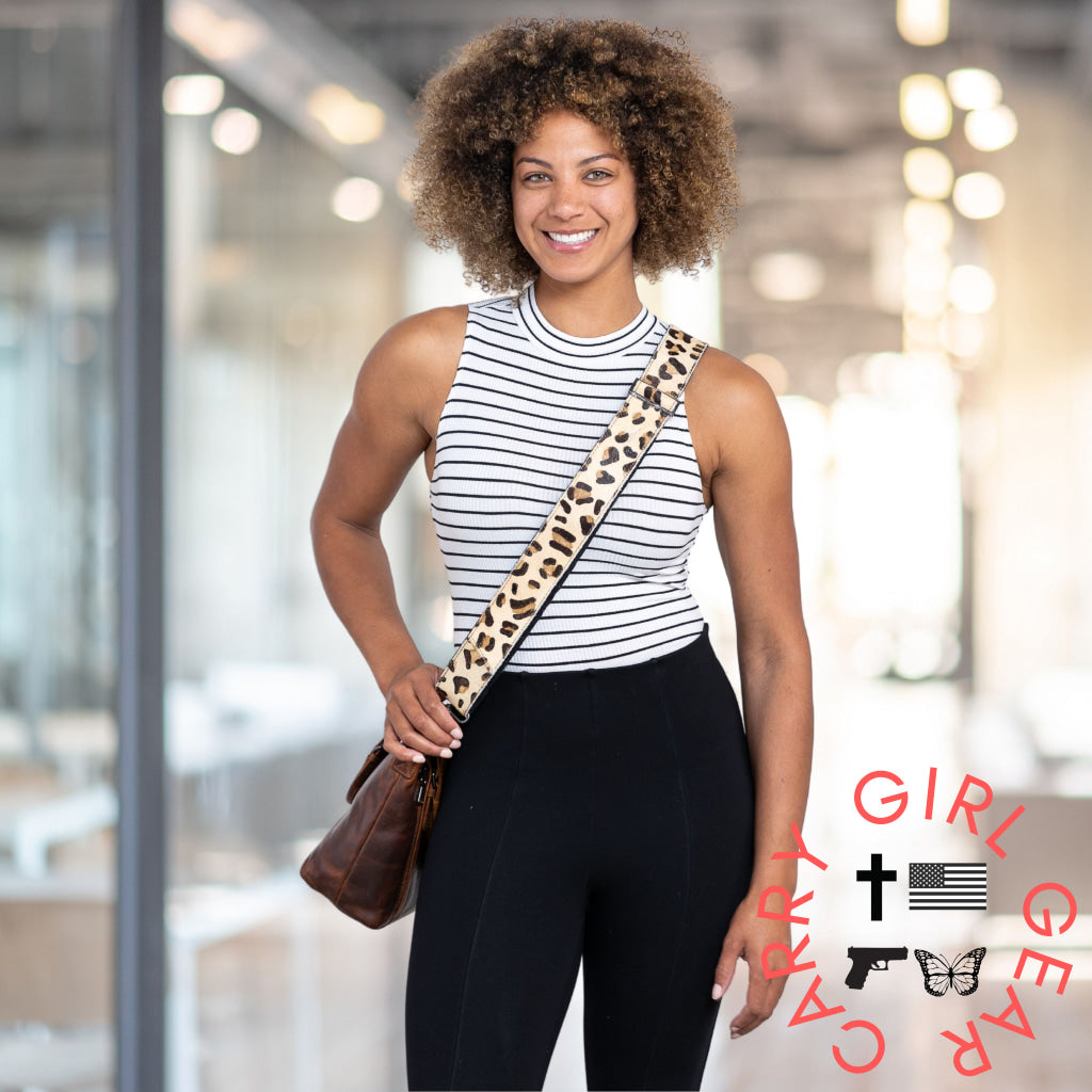 Genuine Cowhide Hair-On Crossbody Strap By Lady Conceal