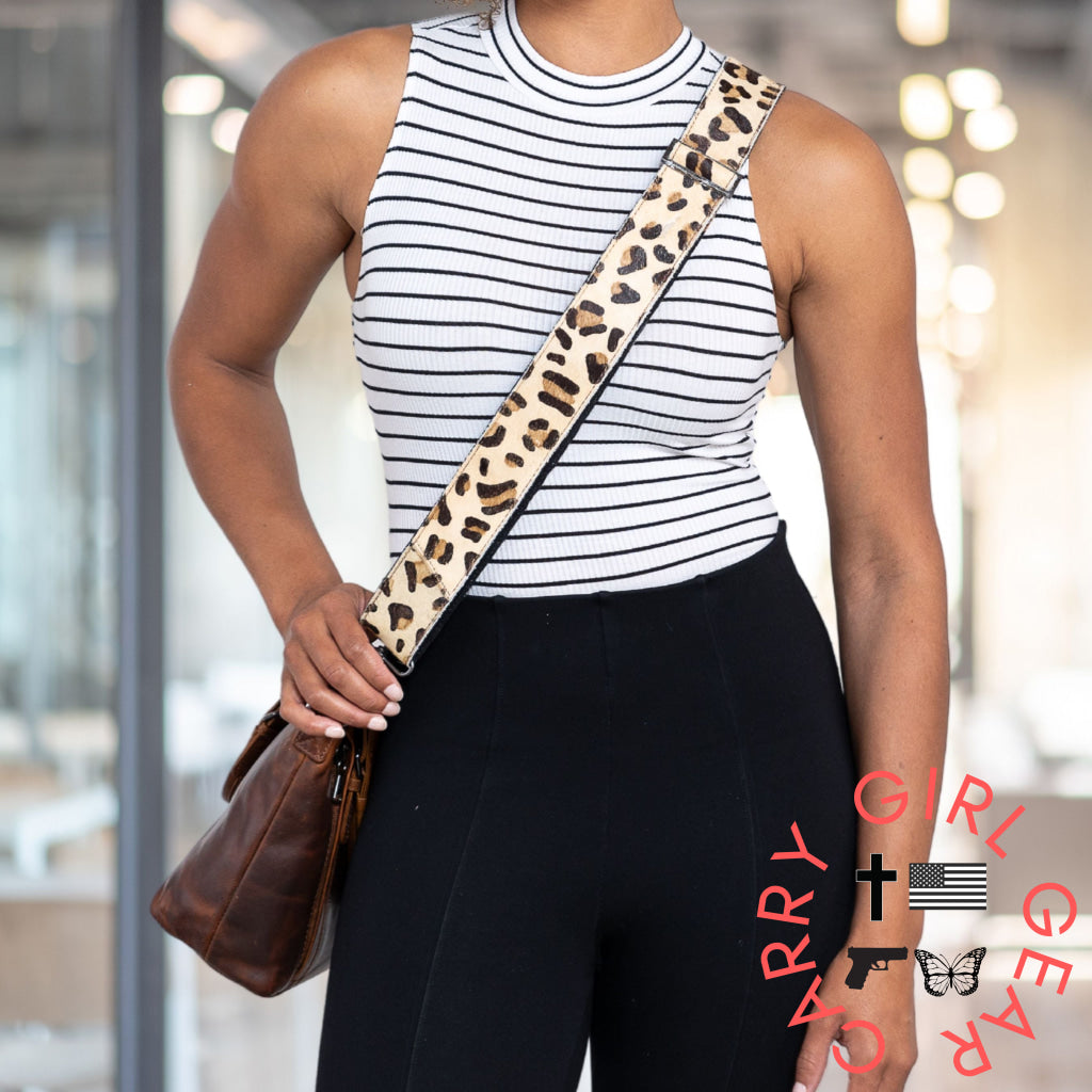 Genuine Cowhide Hair-On Crossbody Strap By Lady Conceal