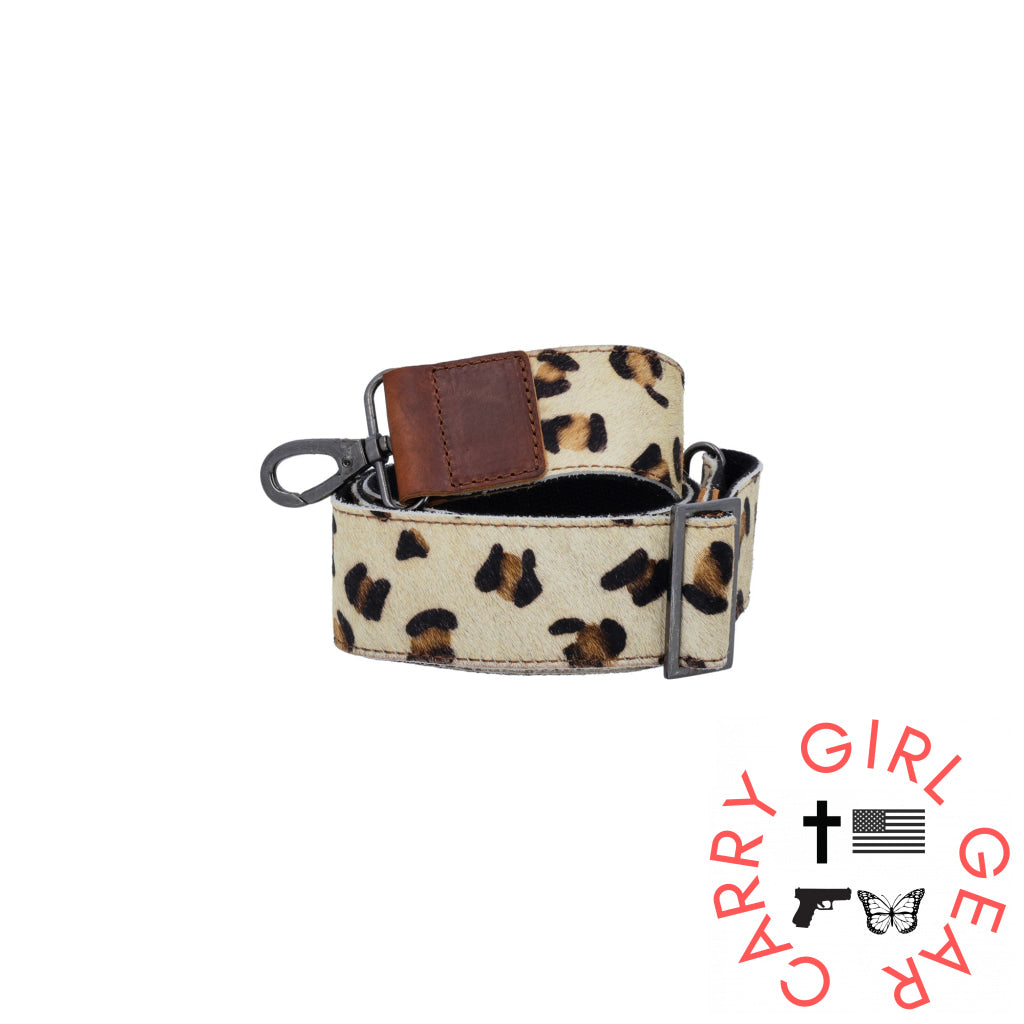 Genuine Cowhide Hair-On Crossbody Strap By Lady Conceal India Leopard
