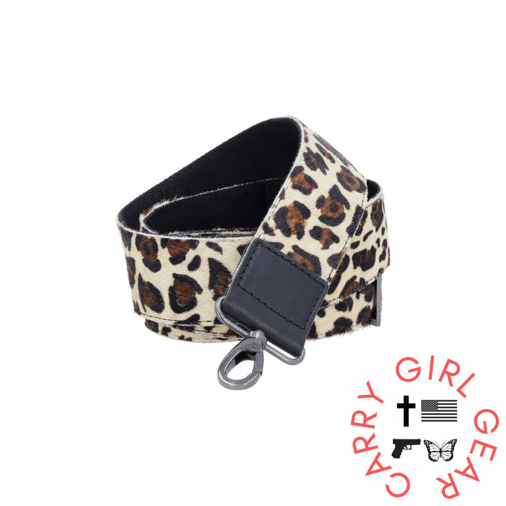 Genuine Cowhide Hair-On Crossbody Strap By Lady Conceal Jaguar