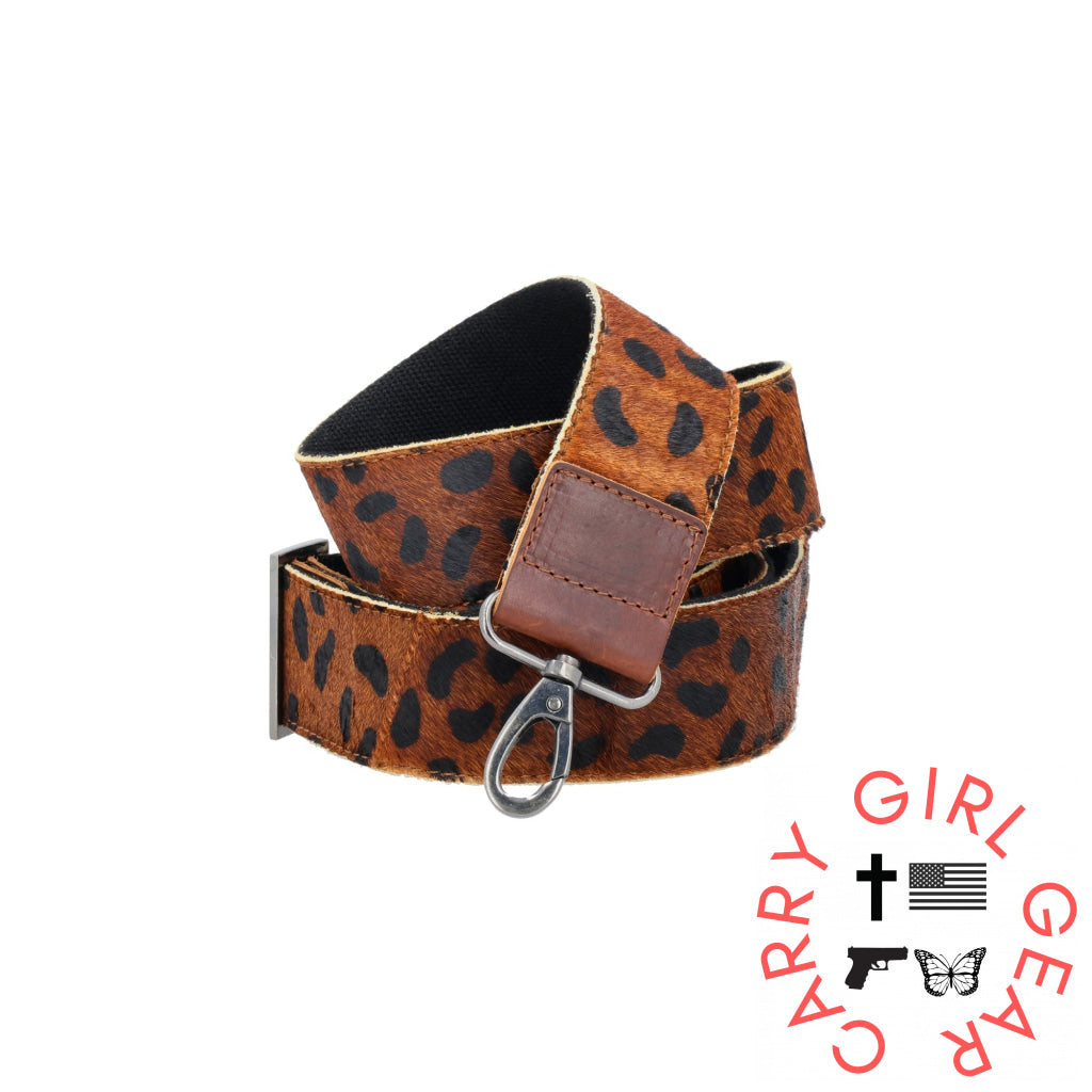 Genuine Cowhide Hair-On Crossbody Strap By Lady Conceal Thai Leopard