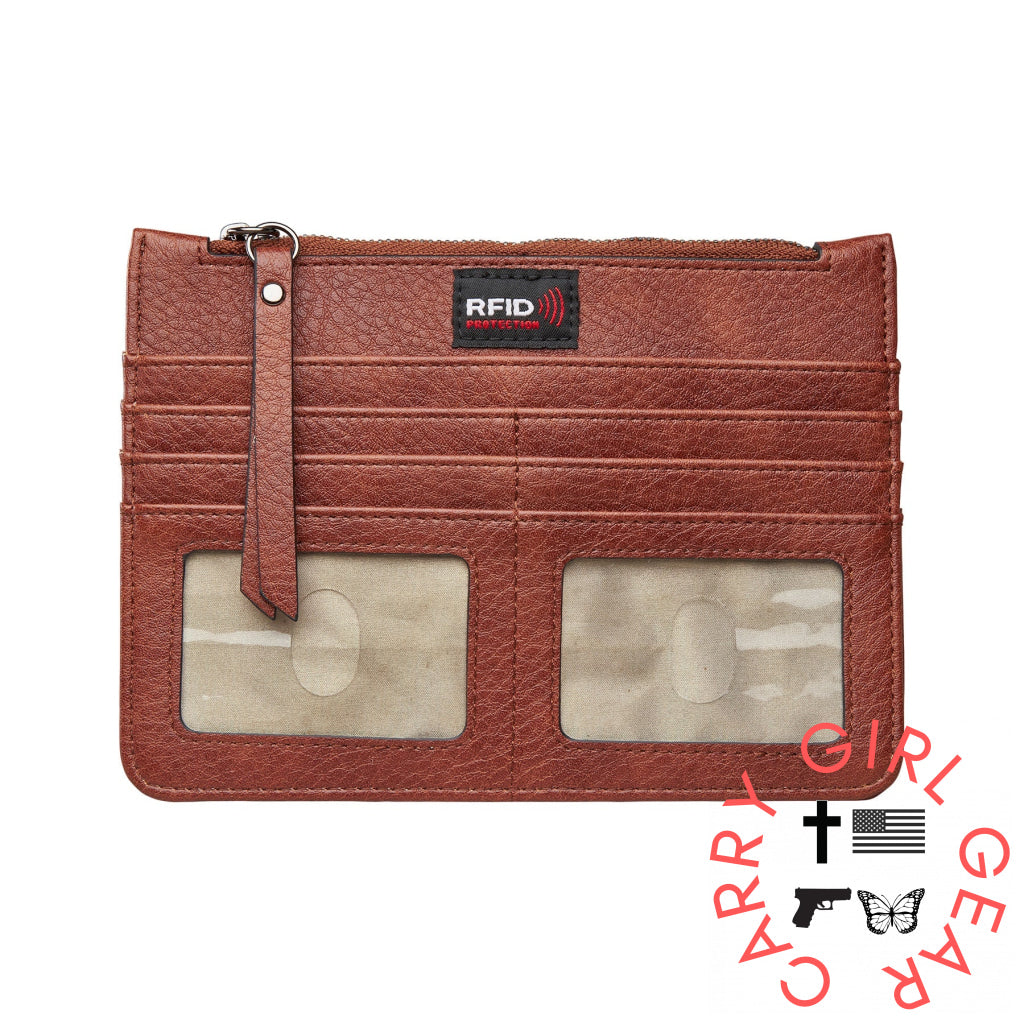 Gia Slim Wallet By Lady Conceal Mahogany