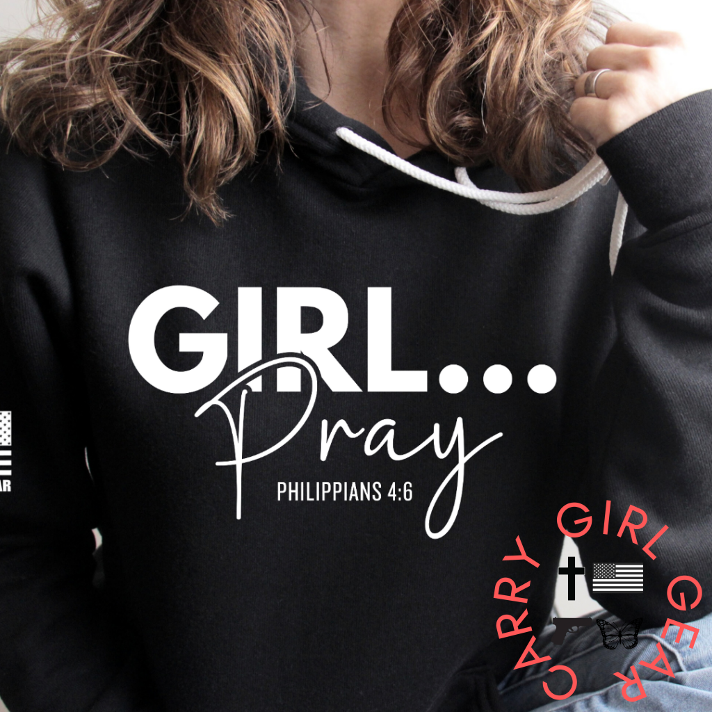 Girl...pray Hoodie & Sweatshirt Pullover / Mauve Xs
