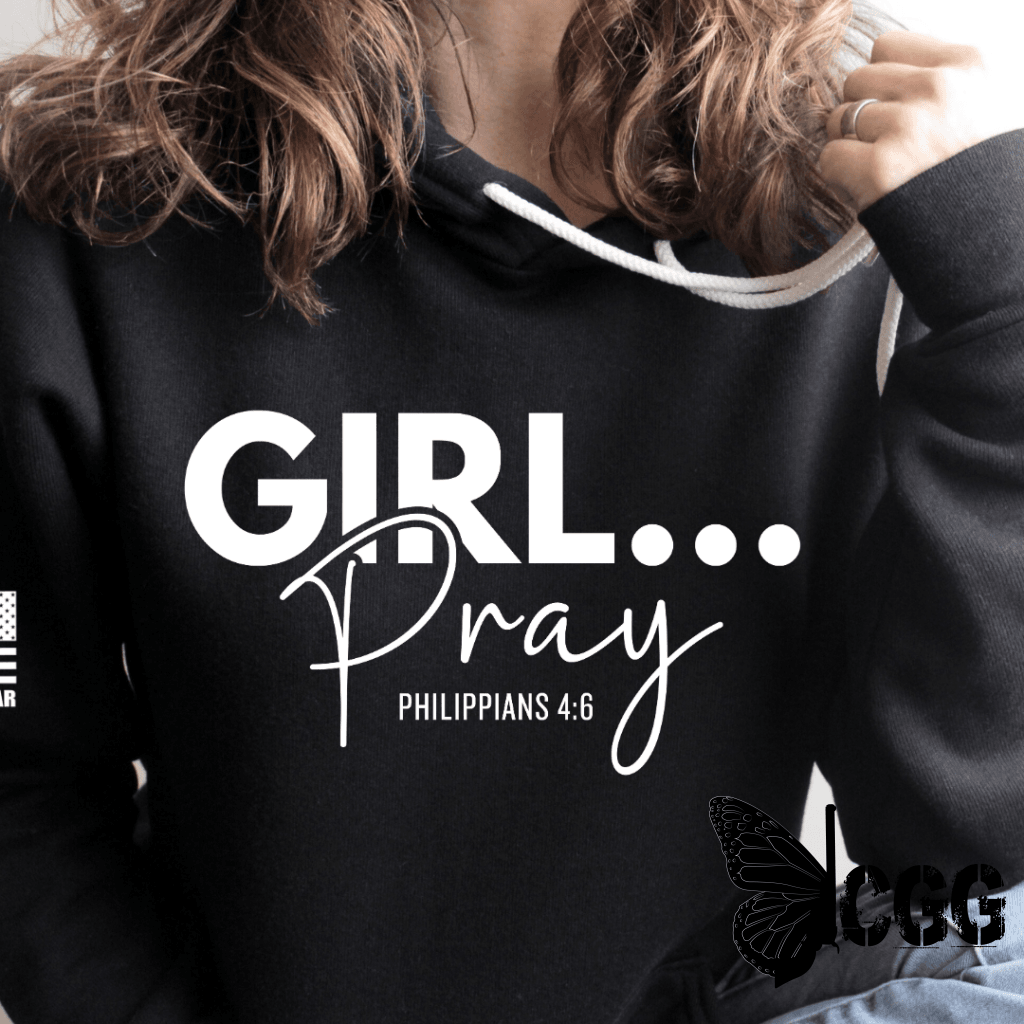 Girl...pray Hoodie & Sweatshirt Pullover / Mauve Xs