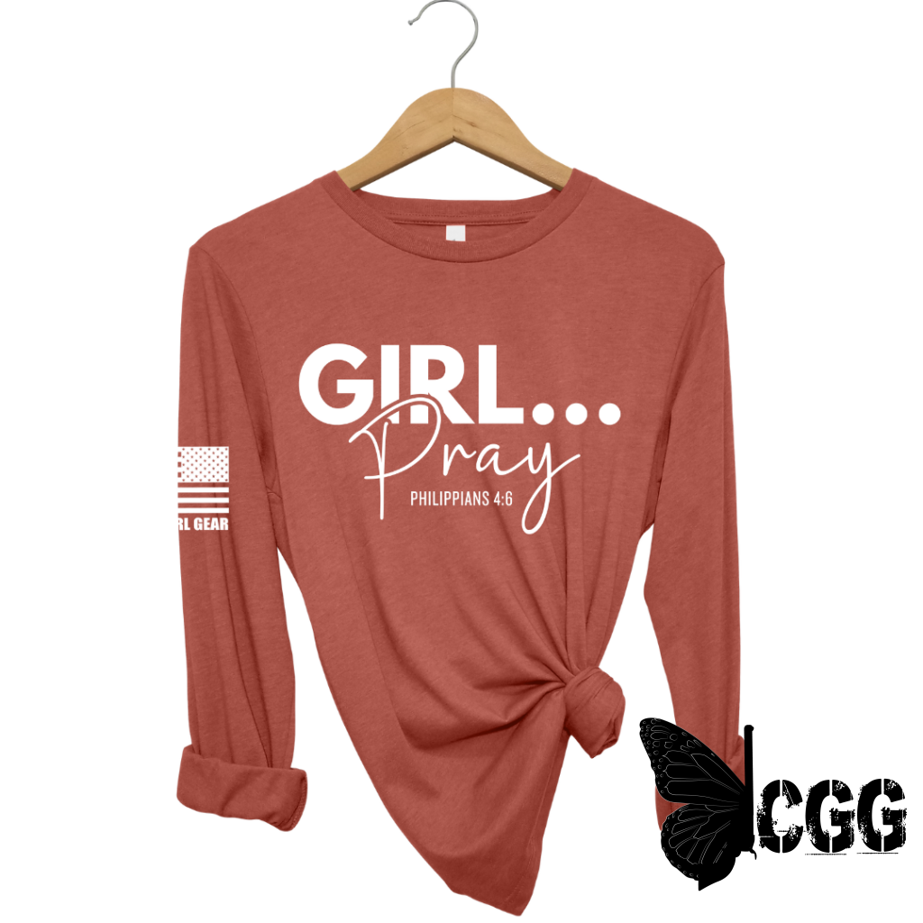 Girl...pray Long Sleeve Clay / Xs