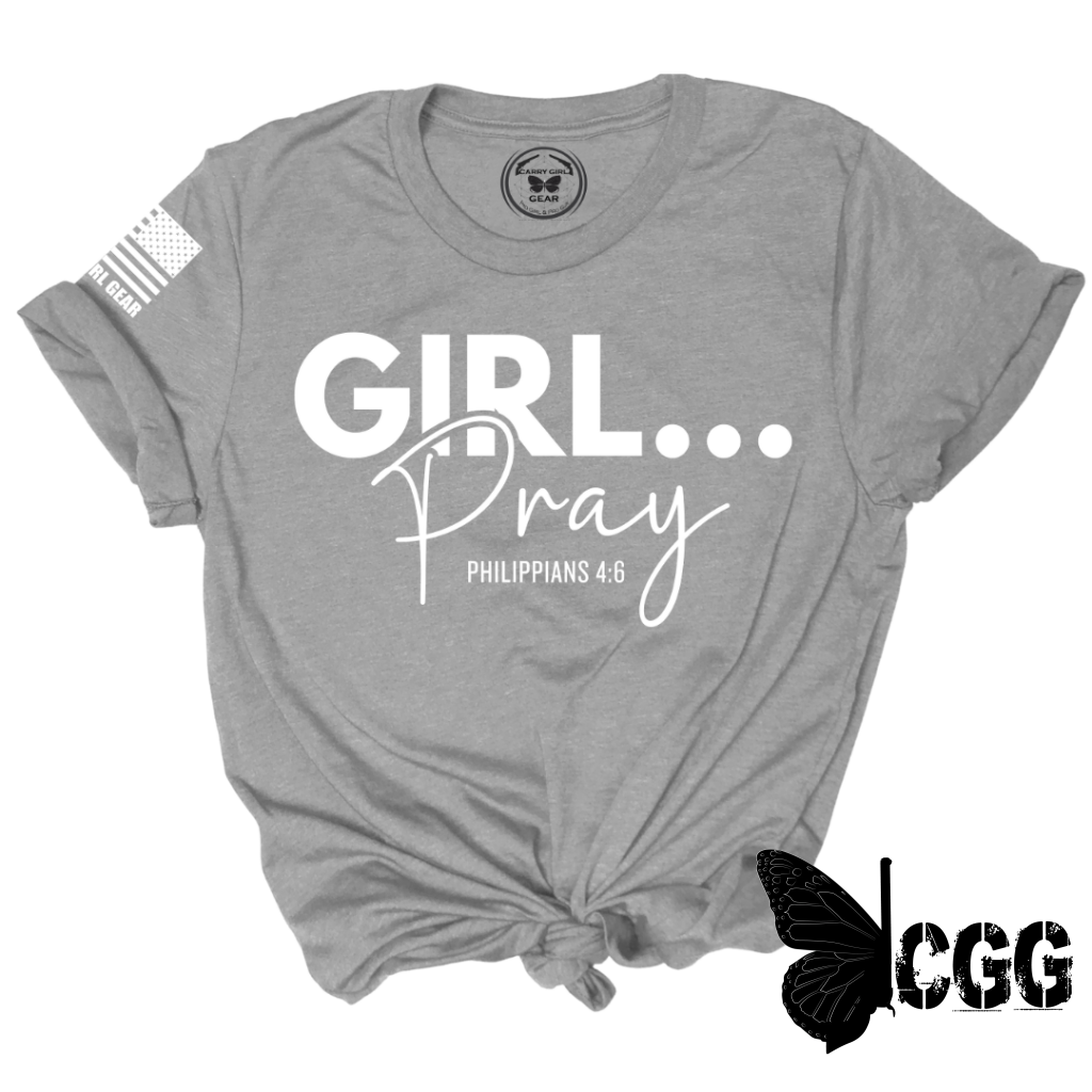 Girl...pray Tee Xs / Steel Unisex Cut Cgg Perfect Tee