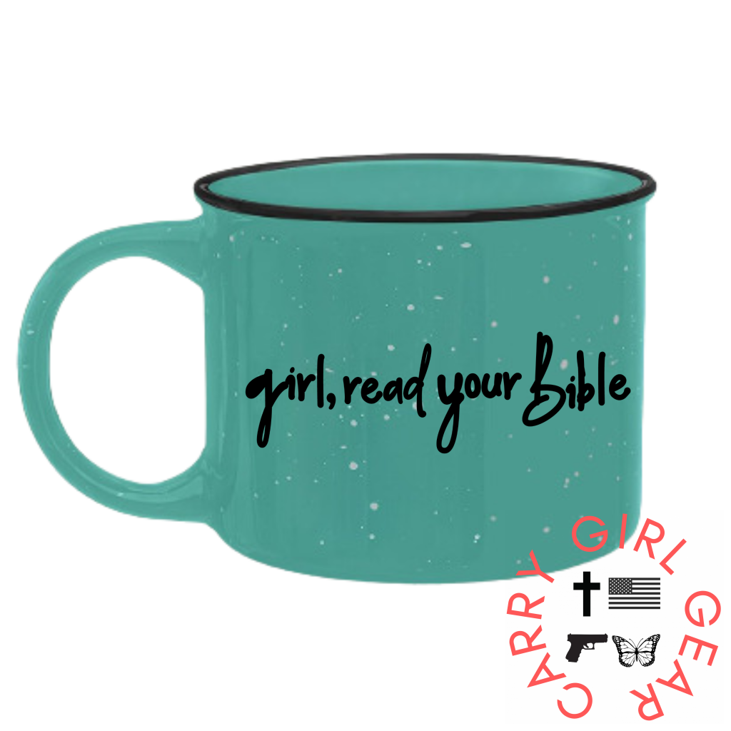 Girl Read your Bible Campfire Mug Camper Mug