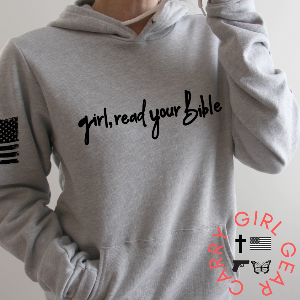 Girl Read Your Bible Hoodie & Sweatshirt Pullover / Mauve Xs
