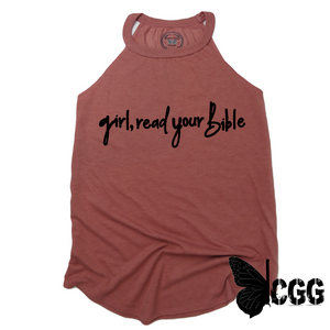 Girl Read Your Bible Tank Xs / Blush Cgg Badass Tank