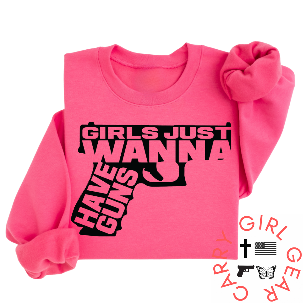 GIRLS JUST WANNA SWEATSHIRT SWEATSHIRT / LEMONADE PINK / XS