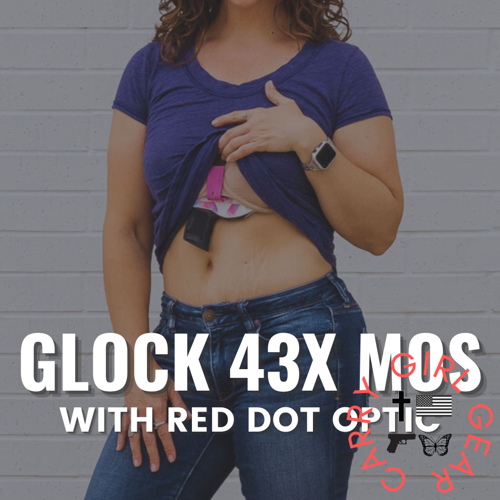 Glock 43X MOS with Red Dot Optic Flashbang Bra Holster Flashbang - By Gun Fit