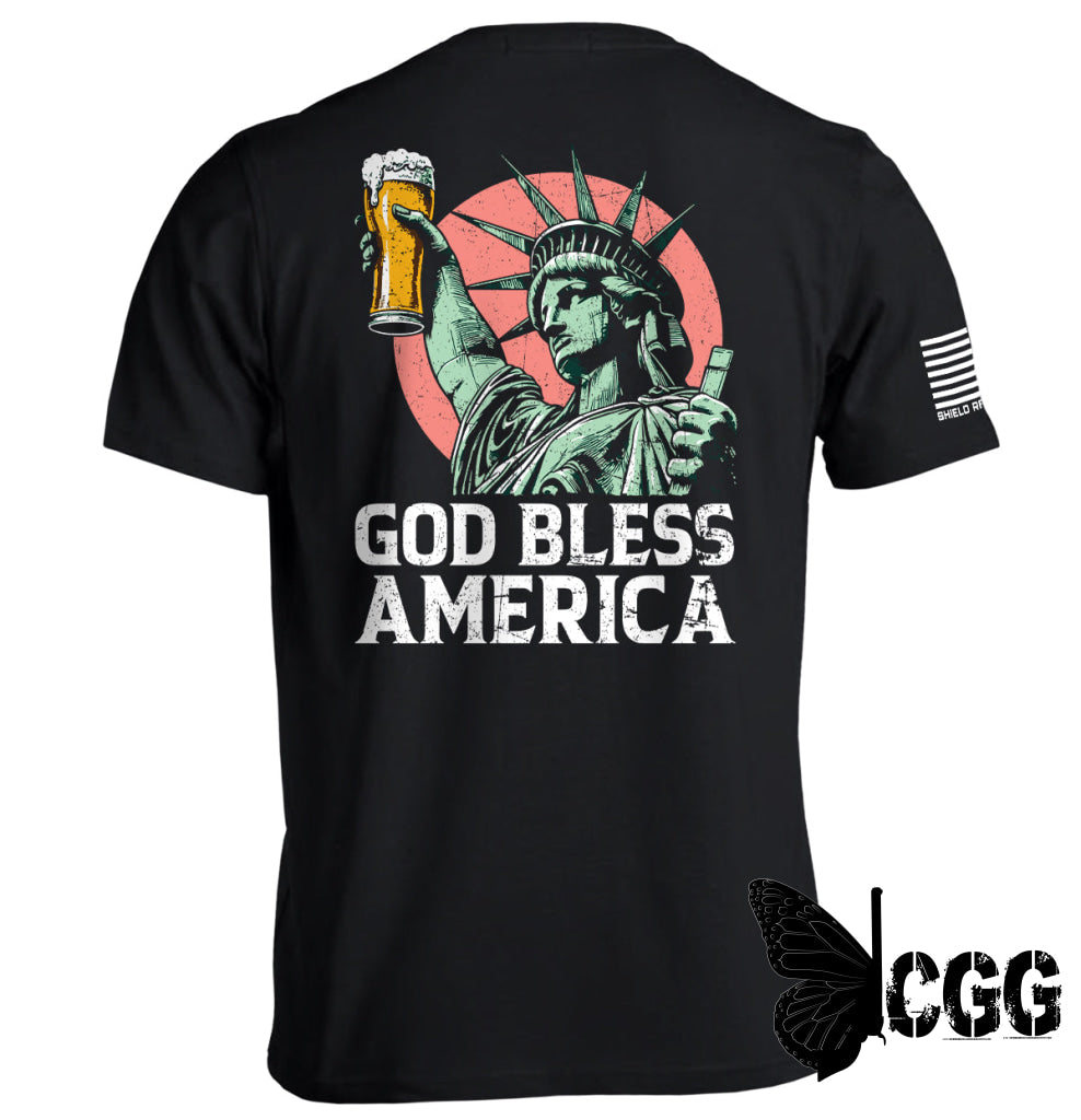 God Bless America Black / S Tee Nc - Apparel