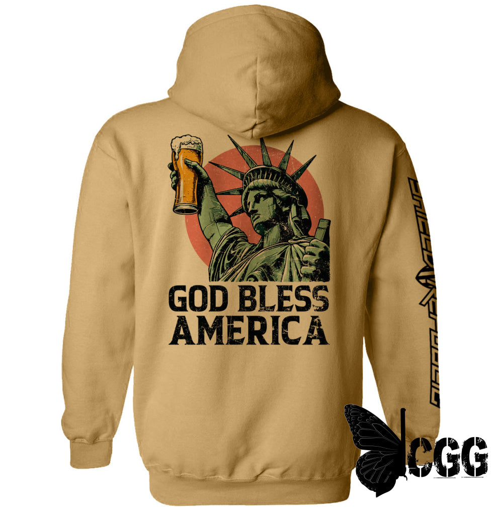 God Bless America Sand / S Hoodie Nc - Apparel