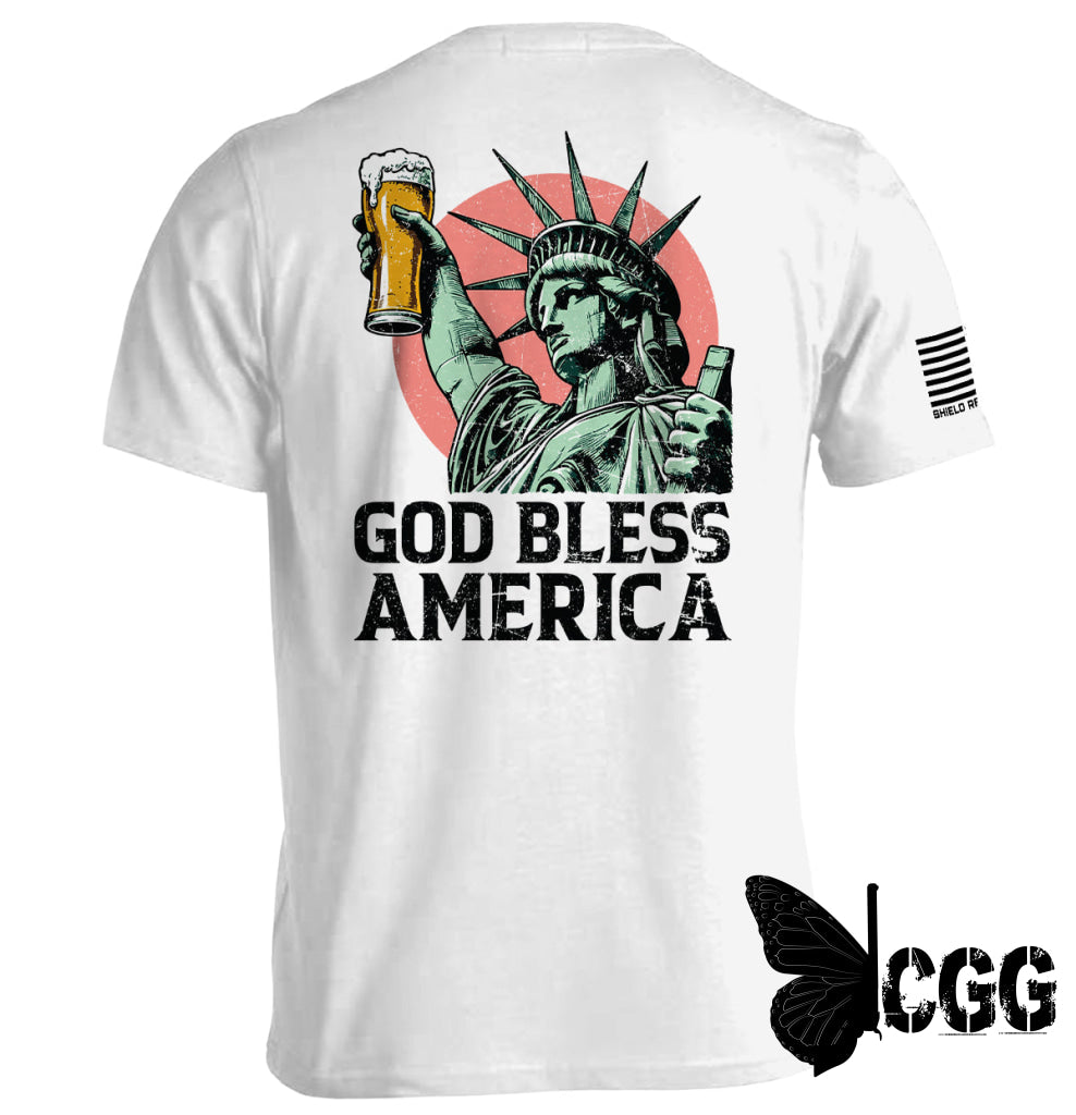 God Bless America White / S Tee Nc - Apparel