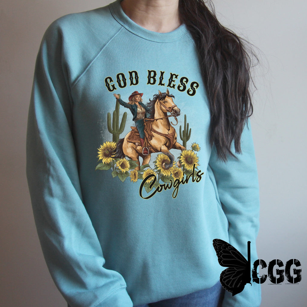 God Bless Cowgirls Crew Sweatshirt By Bourbon Cowgirl Shirts