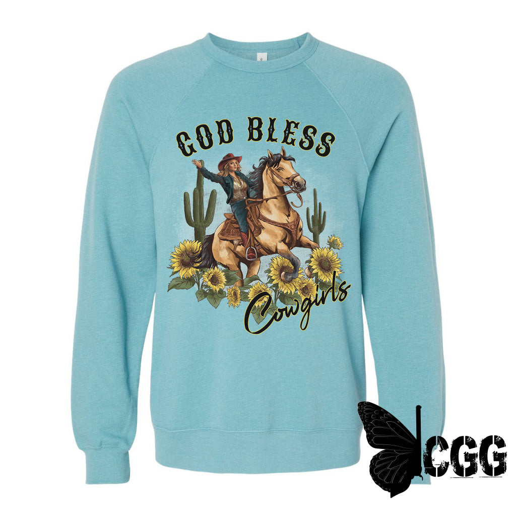 God Bless Cowgirls Crew Sweatshirt By Bourbon Cowgirl Shirts