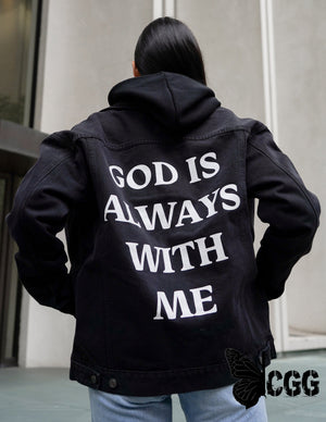 God Is Always With Me Denim Jacket