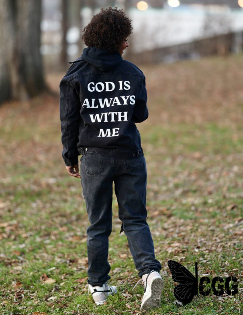 God Is Always With Me Denim Jacket