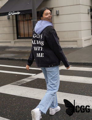 God Is Always With Me Denim Jacket